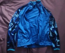 NIKE Little Boys Royal Blue Camo-Sleeve Zip-Up Hoodie Size Small