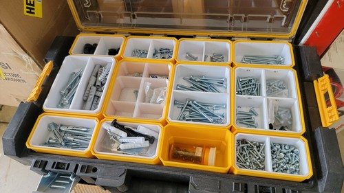 Dewalt ToughSystem Organizer Large Nesting Cup Insert Large Bin White, Yellow - Picture 7 of 7