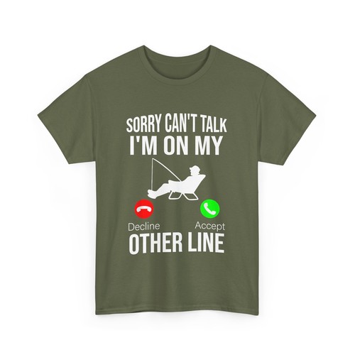 Fisherman Shirt, Sorry Can't Talk I'M on My Other Line Fishing Lover Funny Shirt - Picture 3 of 8