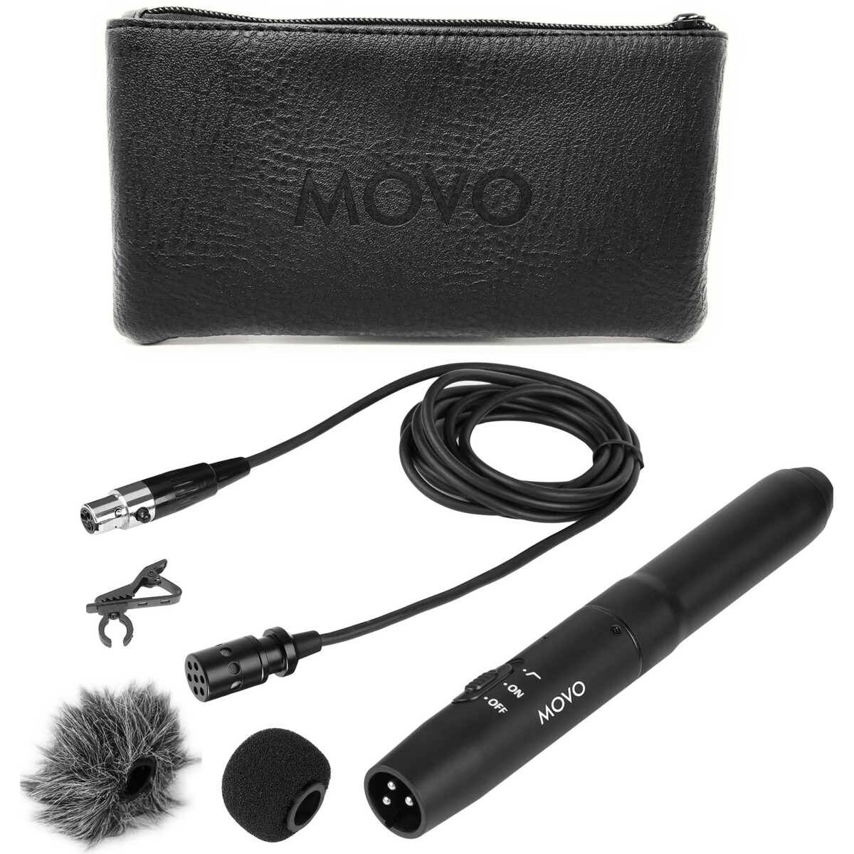 Всенаправленный конденсаторный петличный микрофон Movo Photo LV11OD XLR с фантомным питанием