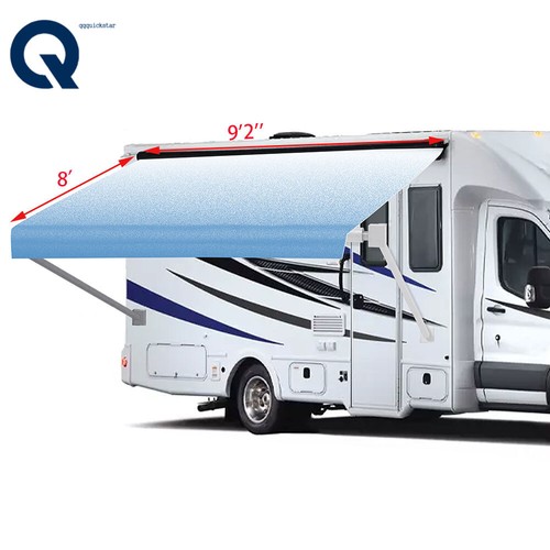 RV Awning Replacement Fabric 9'-20' ft RV Camper Trailer Fabric Blue & Grey Fade - Bild 14 von 24