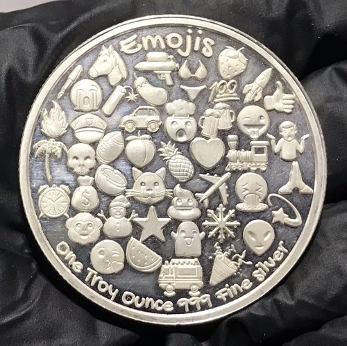 Silver Art Round, Rocket/Emojis, 1 oz. PLATA .999, ¡REDONDO ATRACTIVO! - Imagen 5 de 16