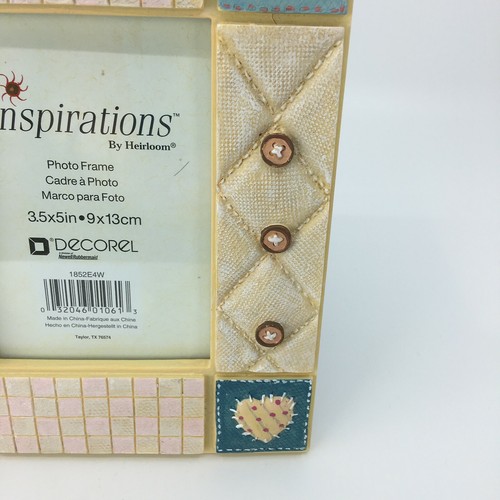 Inspirations by Heirloom Patchwork Edredón Botones Resina Marco de Fotos 3.5" x 5" - Imagen 3 de 8