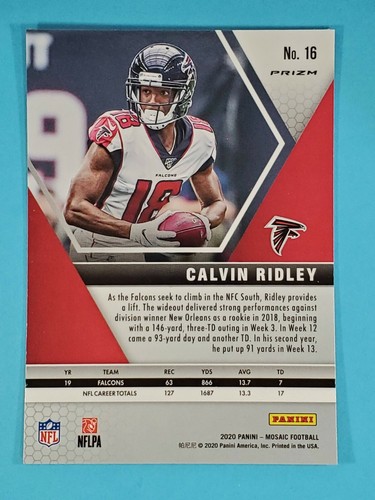 2020 Panini Mosaic Mosaic Mosaic Prizm Calvin Ridley Atlanta Falcons #16 - Bild 2 von 2