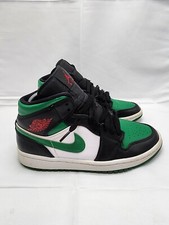 Air Jordan 1 Mens Sneaker Shoes Athletic Lace Up Mid Black Pine Green Size 8