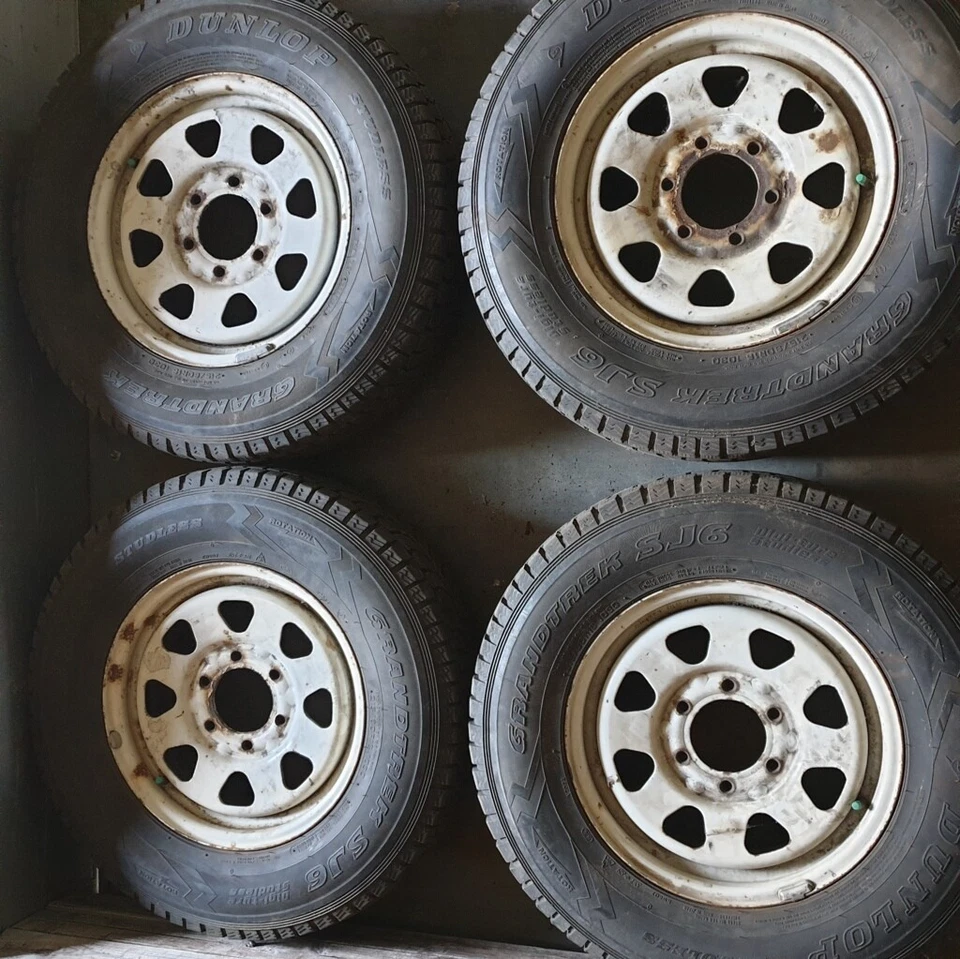 OFFROAD Räder Radsatz Stahlfelgen Dunlop Grandtrek 16 6 139,7 nissan 6 4x4 toyo - Bild 2 von 4