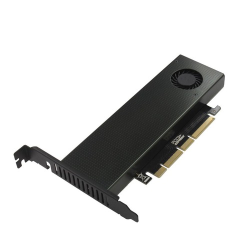 NGFF M.2 NVME SSD TO PCI E X4 3.0 M+B Key Adapter Card with Fan Case Cooler - Afbeelding 1 van 5