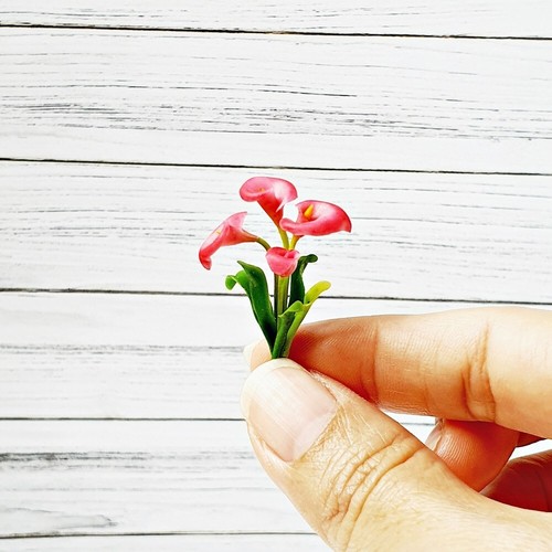Miniature Flower Calla Lily Dollhouse Fairy Garden Decorating Set of 6 Pcs - Bild 5 von 12