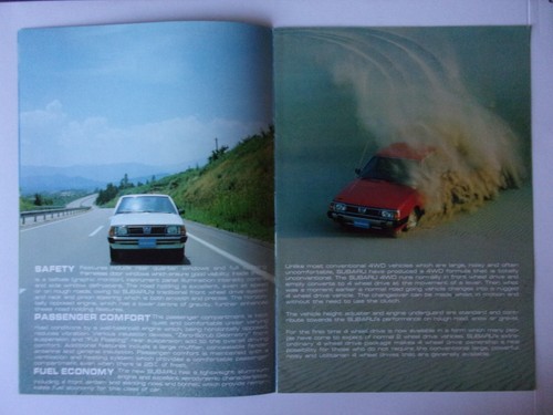 SUBARU RANGE orig 1979 UK Mkt Sales Brochure - 1600 GFT Hardtop MV 1800 Saloon - Picture 3 of 9