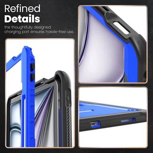 Funda resistente resistente con soporte para iPad Pro/Air 11"/13"2024 11/10/9 Mini 7/6 - Imagen 28 de 61
