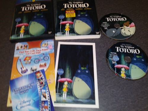 My Neighbor Totoro Disney Studio Ghibli 2 disc DVD movie+4.5x7 Lithograph+sleeve - Picture 4 of 10