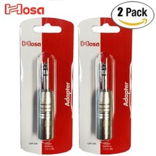 2-PACK Hosa GXP-246 XLR Male to 1/4" TRS Male Adapter