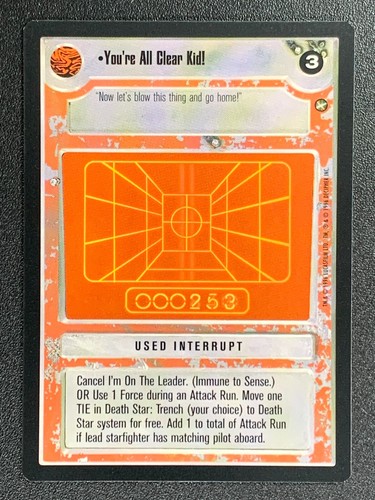 You're All Clear Kid  Star Wars Card Decipher 1996  NonFoil  - Picture 1 of 2
