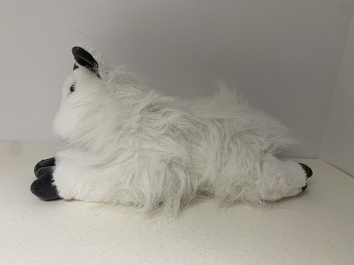 Cute! FAO SCHWARZ 15" White Fuzzy Baby Mountain Goat Plush F.A.O. Toy White Goat - Picture 6 of 9