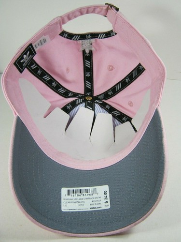 Adidas Women's Originals Relaxed Strapback Cap Hat One Size Pink White Or Black - Picture 19 of 24