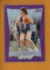 Pete Maravich 2023-24 Panini Prizm Deca Basketball Base Purple Prizm #187 /99