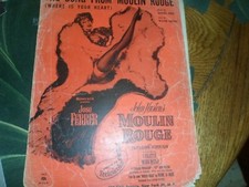 1953 THE SONG FROM MOULIN ROUGE WHERE IS YOUR HEART music sheet