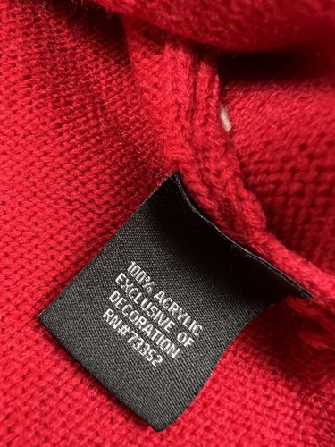 Christmas Sweater Womens Large Red Reindeer Embelish 33 Degrees Holiday Pullover - Foto 11 di 12