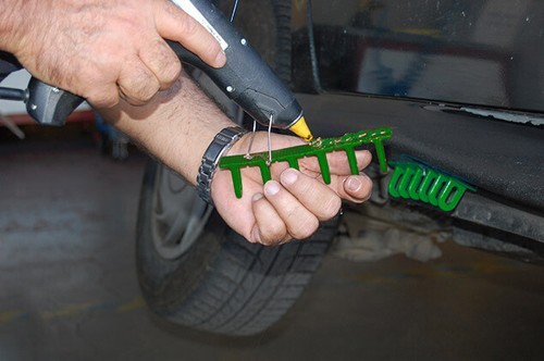 PDR Glue Pull Bar green Klebepad gewölbt grün Ausbeulwerkzeug  Cebotech 3 Stück - Bild 2 von 4