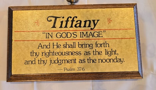 If your name is "Tiffany" we have your handmade purse and plaque - Picture 5 of 6