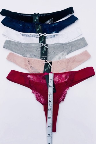 6 Pack Lo Women Sexy Lace Low Waist Panties Thong G string Underwear Lingeries L - Picture 12 of 12