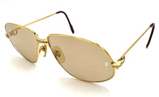 Vintage Cartier Sunglasses Non-prescription Gold Frame 140 5914 M000370 w/Pouch