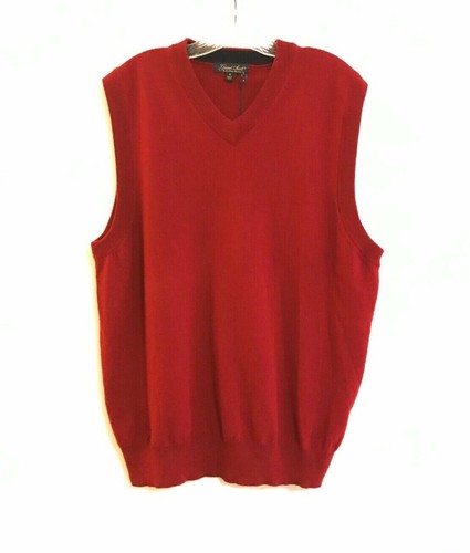 GARRET SCOTT Maroon Sweater Vest NWT XL Extra Fine Merino Wool New - Bild 2 von 5