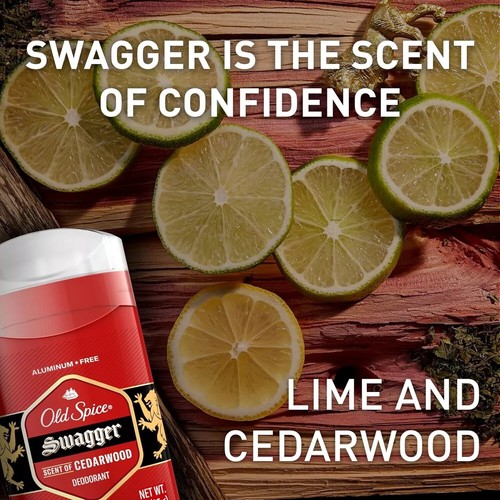 Old Spice Aluminum Free Deodorant for Men Swagger Scent 107g (3.8 oz) 1/3/5 Pack - Picture 9 of 12