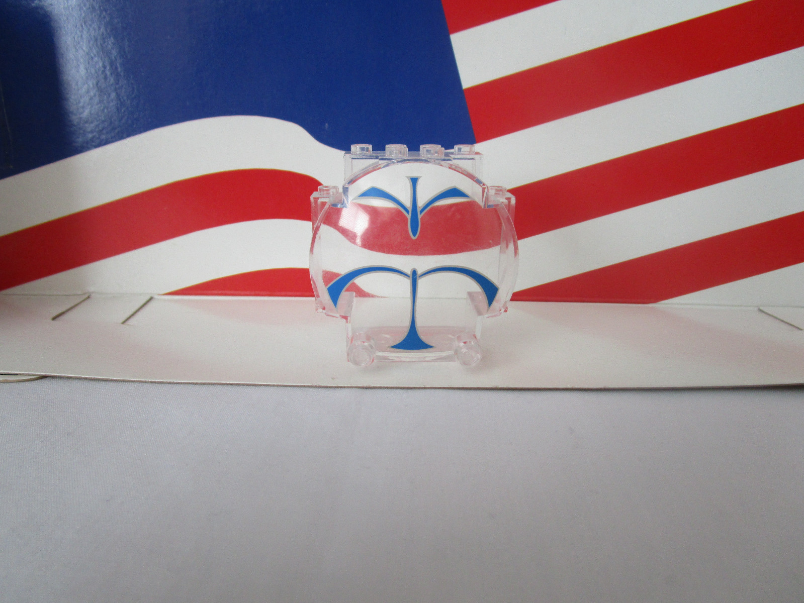 LEGO WINDSCREEN/BUBBLE TRANS-CLEAR WITH BLUE FORCEFIELD PATTERN 3x6x5 ...