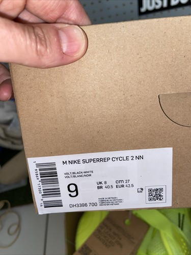 Nike MENS SuperRep Indoor Cycle Shoes 2 Next Nature Neon Volt DH3396 700 Size 9 - Picture 9 of 9