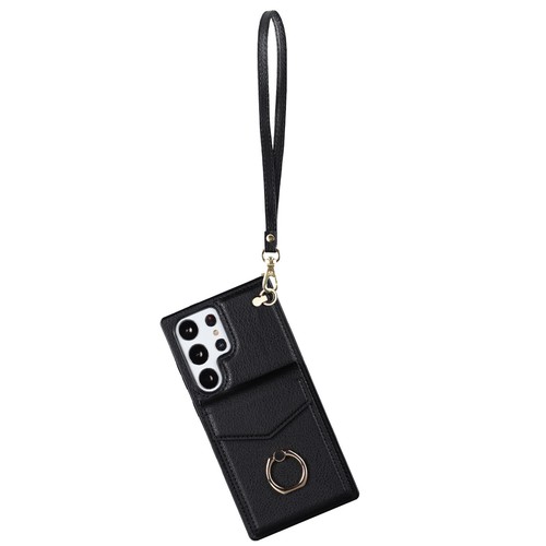 Handy Credit Card Slots Wallet Leather Ring Case For Samsung Galaxy S23 A73 A71 - Picture 25 of 57