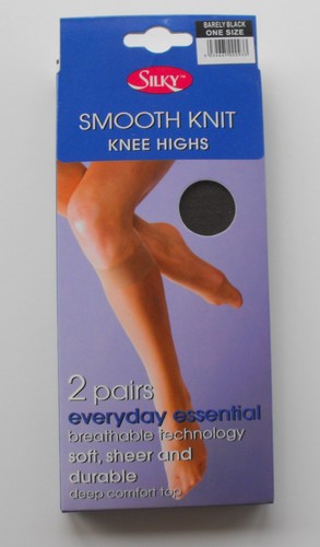 2 Pair Silky Knee Highs 15 Den Smooth Knit Comfort Top Pop Socks Trouser 10 cols - Picture 8 of 22