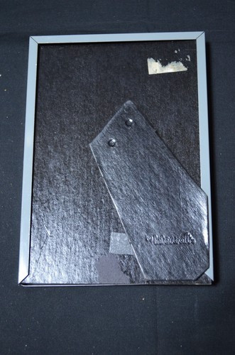 Intercraft Blue Gray Metal 5x7 Photo Frame Vertical Picture Standing Narrow Look - Picture 5 of 7