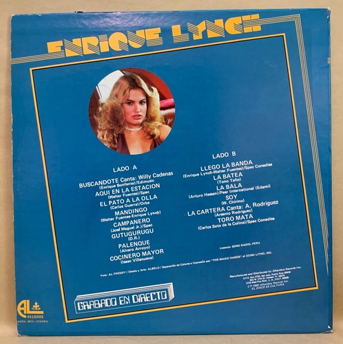 ENRIQUE LYNCH / Live-Aufnahme / Alhambra ASRS-3015 / 1980 Salsa Funk LP - Bild 3 von 7