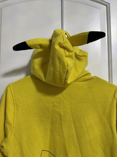 Pokemon Boys Pikachu Character Costume Printed Zip-Up Jacket Hoodie Size L - Picture 8 of 12