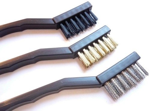 Drahtbürste Metallbürste Drahtbürsten 3er Set 3 Stück Nylon Messing Edelstahl - Bild 2 von 8