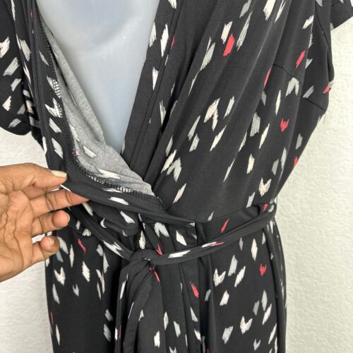 Torrid Dress Womens Size 2/2X Black Wrap Geometric Abstract Dark Romantic Career - Picture 7 of 12