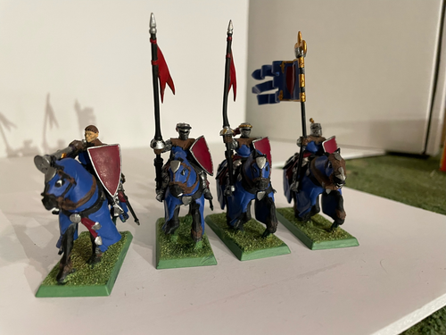 Warhammer Fantasy/WFB Bretonnian Knights Errant x4, Nicely Painted and Based,Des - Picture 2 of 11