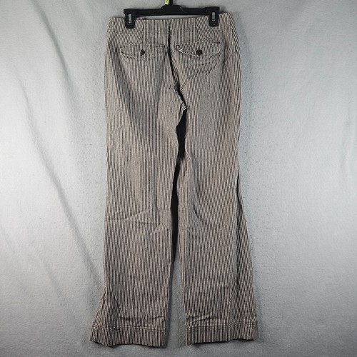 Cato Pants Womens Size 8 Brown Striped Rockabilly Button Front Wide Leg Trouser - Picture 8 of 11