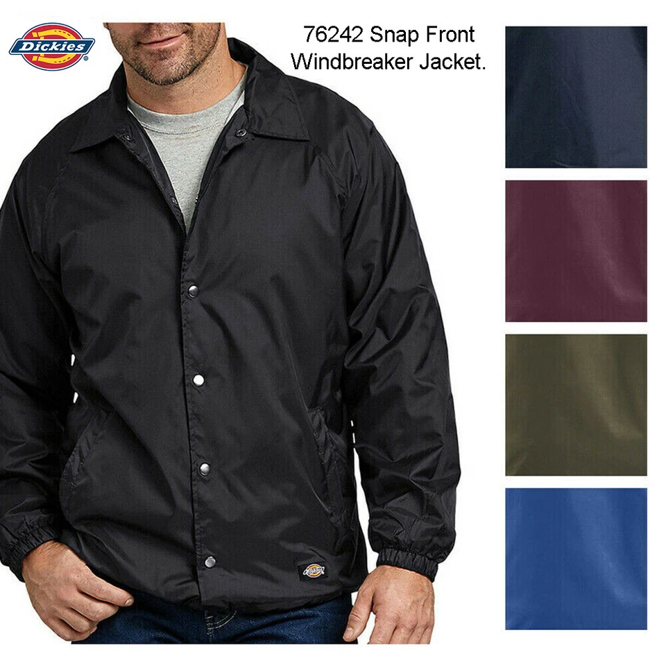 Chaqueta cortavientos de nailon resistente al agua Dickies para hombre 76242