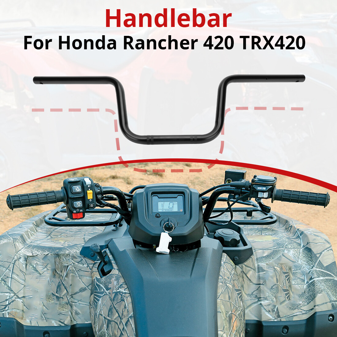 HANDLEBAR 53100-HP5-600 For Honda Rancher 42 2007-2013