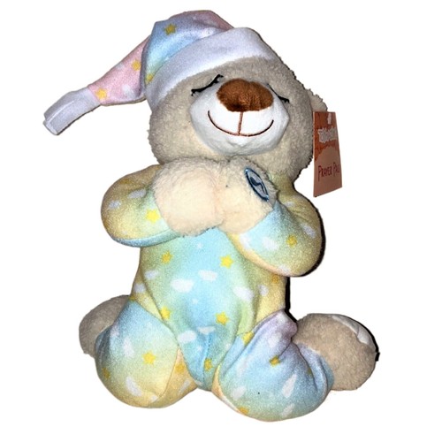 Musical Now I Lay Me Down To Sleep Prayer Bear Tan or White U Pick The Color - Picture 2 of 7