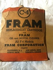 Vintage Fram Replacement oil filter Cartridge NO. C-4