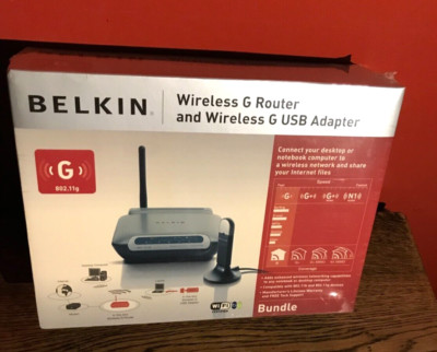 BELKIN WIRELESS G ROUTER AND WIRELESS G USB ADAPTER BUNDLE 802.11g NEW ...
