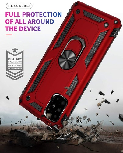 Custodia telefono magnetica anello vetro temperato per Samsung Galaxy A71 4G - Foto 14 di 16