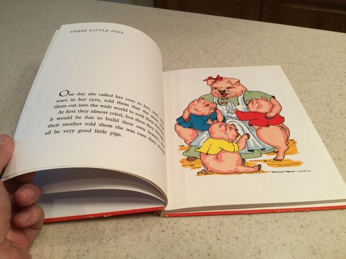 Vintage Book Three Little Pigs Used M.A. Donohue & Co Phyllis Robinson - Bild 7 von 12