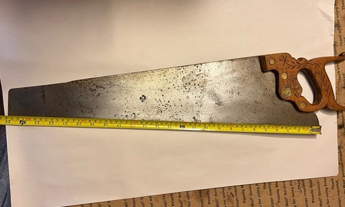 Henry Disston Phila 1840s-1850s Antique Handsaw 25 Inch - Bild 6 von 8