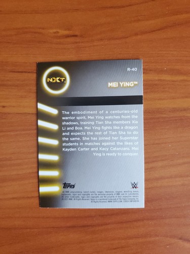 Mei Ying - 2021 Topps WWE Women's Division Wrestling Roster Card RC #R-40 - Picture 2 of 2