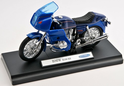 BLITZ VERSAND BMW R100RS  blau / blue Welly Motorrad Modell 1:18 NEU & OVP 1 - Bild 1 von 1