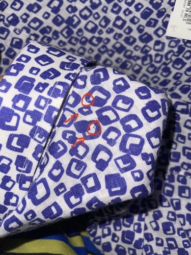 Maus & Hoffman Solemare Azzuro Sport abstraktes Leinenhemd für Herren Größe M $ 225 neu mit Etikett - Bild 6 von 6